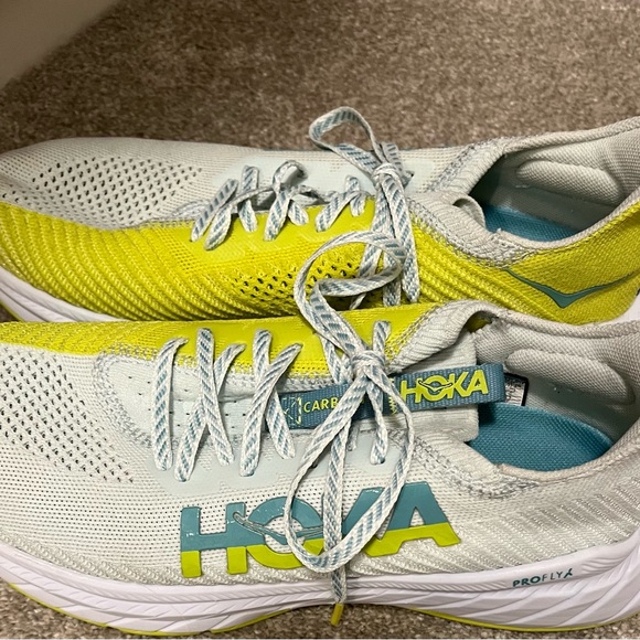 Hoka One One Carbon X3 Running Shoe Billowing Sail Evening Primrose Womens US 9B - Picture 3 of 14